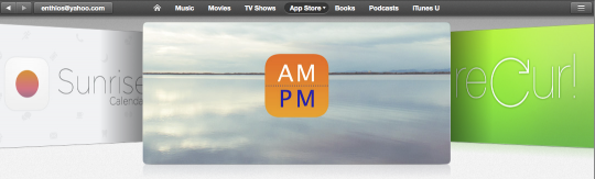 AM-PM Featured on iTunes App Store